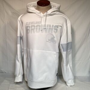 Cleveland Browns Nike White and Silver NFL 100th Season Hoodie Men’s Size XL.